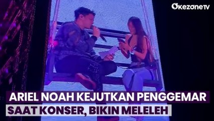 Penonton Cantik Ini Sumringah Dapat Kejutan dari Ariel NOAH, Diajak Nyanyi Bareng Hingga Diberi Bunga