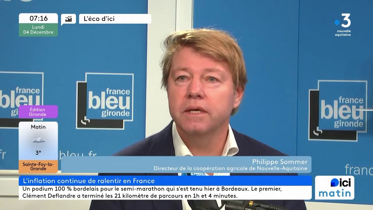Philippe Sommer, directeur de la coopération agricole de Nouvelle-Aquitaine