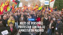 Miles de personas se manifiestan contra la amnistía en Madrid