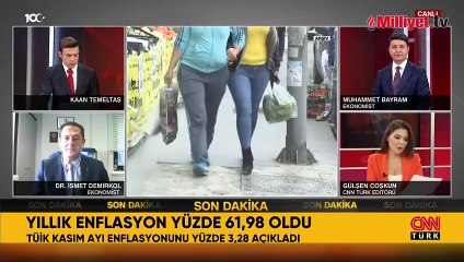 Enflasyon rakamları belli oldu