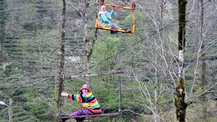 Rize Muradiye'de 40 yıllık tehlikeli teleferik rafa kalktı