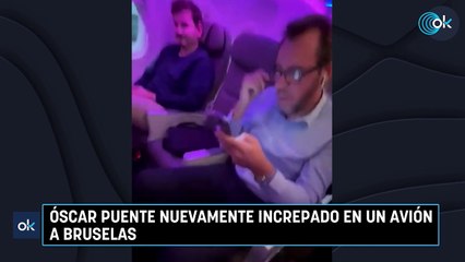 Óscar Puente nuevamente increpado en un avión a Bruselas