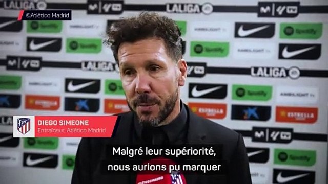 Simeone : “Barcelone mérite le résultat même si nous aurions pu marquer en 2ème période”