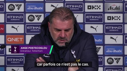 Postecoglou : "Contre City, on peut très vite se faire balayer..."