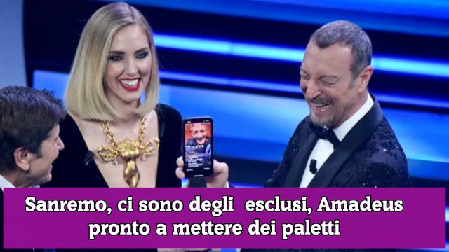 Sanremo, ci sono degli esclusi, Amadeus pronto a mettere dei paletti