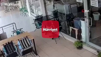 Yalova’da deprem anı güvenlik kameralarına yansıdı