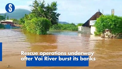 Rescue operations underway after Voi River burst its banks