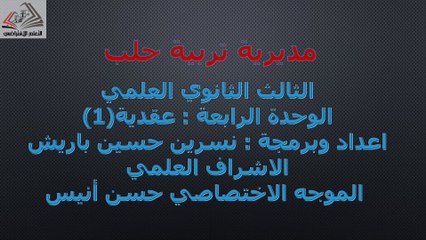 بكلوريا علمي رياضيات الأعداد العقدية1 نسرين باريش