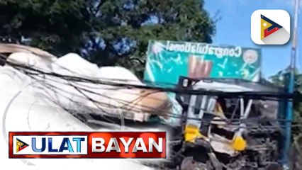 Trak at UV Express van, nagbanggaan sa Antipolo City; Mga poste ng kuryente, naararo, lima sugatan