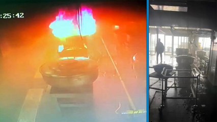 Avcılar'da tencere alev aldı, mutfakta yangın çıktı; o anlar kamerada