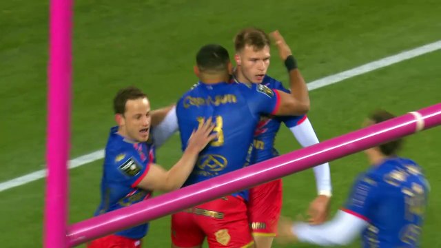 TOP 14 - Essai de Léo BARRE (SFP) - Stade Français Paris - Stade Toulousain