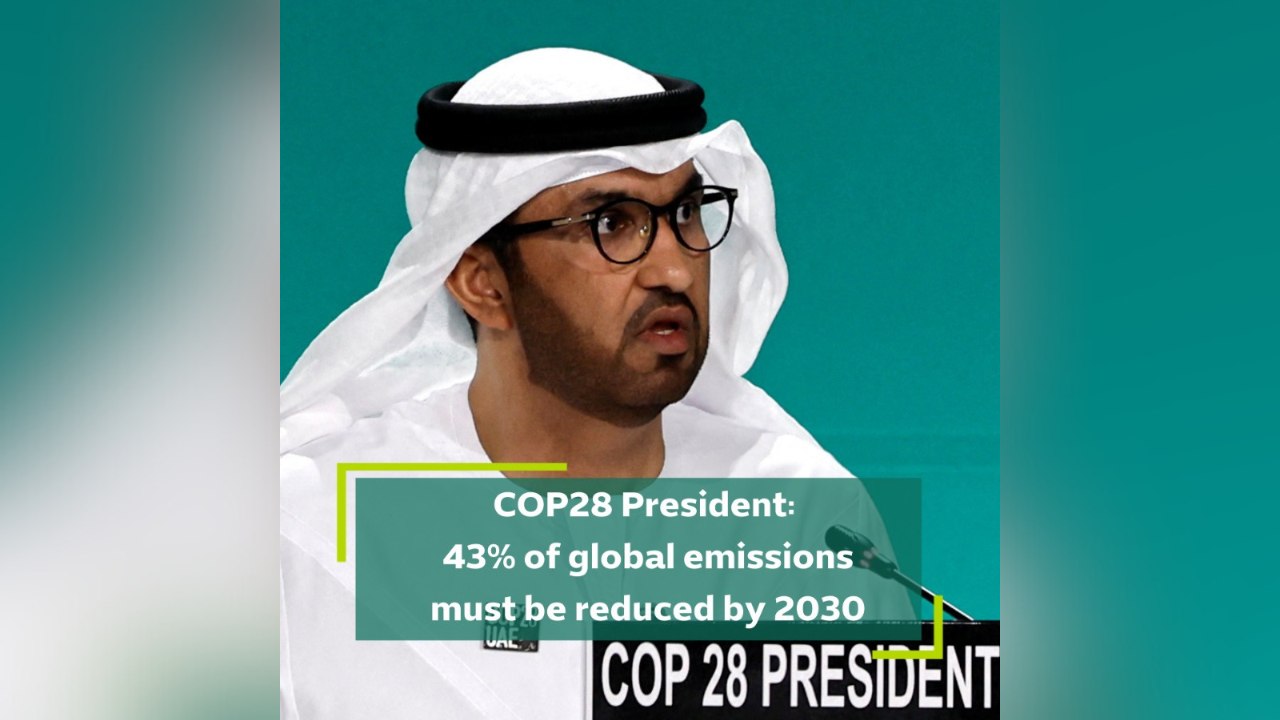 COP28 President: 43% of global emissions must b...
