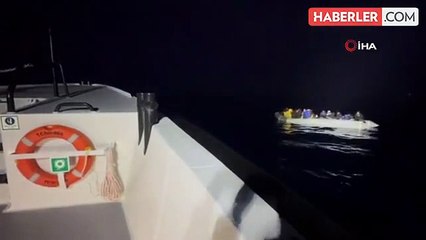 Aydın'da Yunanistan tarafından geri itilen 98 düzensiz göçmen kurtarıldı