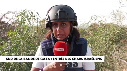 Sud de la bande de Gaza : entrée des chars israéliens