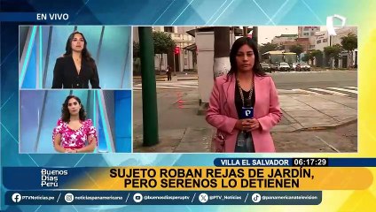 VES: serenos capturan a hombre que robó las rejas de un jardín