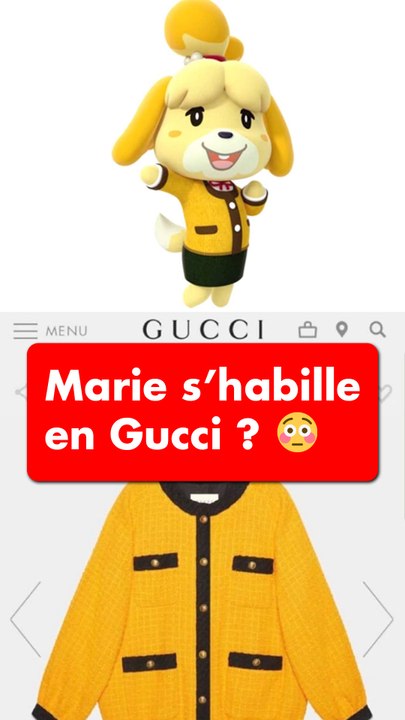 Marie dans Animal Crossing elle porte du Gucci ?