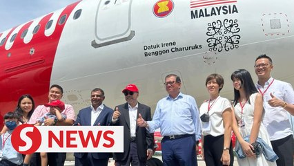 Proud moment for family of late Sabah tourism iron lady as AirAsia unveils tribute livery