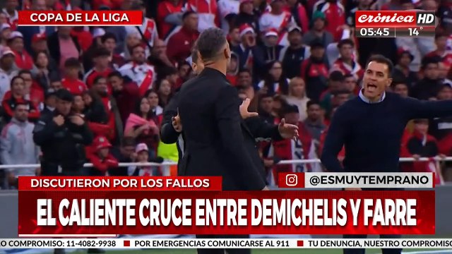 Fuerte cruce entre Demchelis y Farré: ¿qué pasó entre los técnicos?