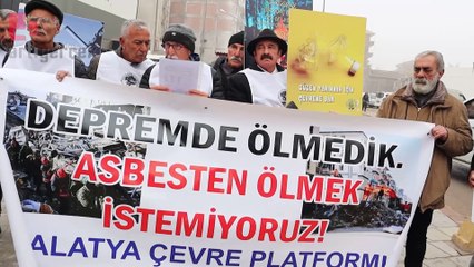 Malatya Çevre Platformu’ndan asbest eylemi: Depremin öldürmediği bizleri, asbestle öldürmeyin | Haber: Yusuf DURDU