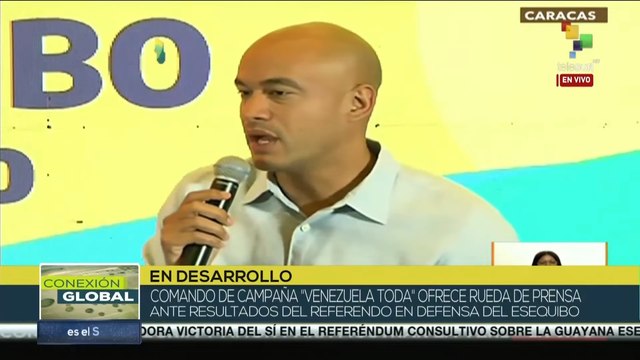 Héctor Rodríguez encabeza rueda de prensa del Comando de Campaña Venezuela Toda