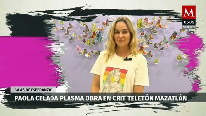 Paola Celada plasma la obra 'Alas de esperanza' en el CRIT Teletón Mazatlán