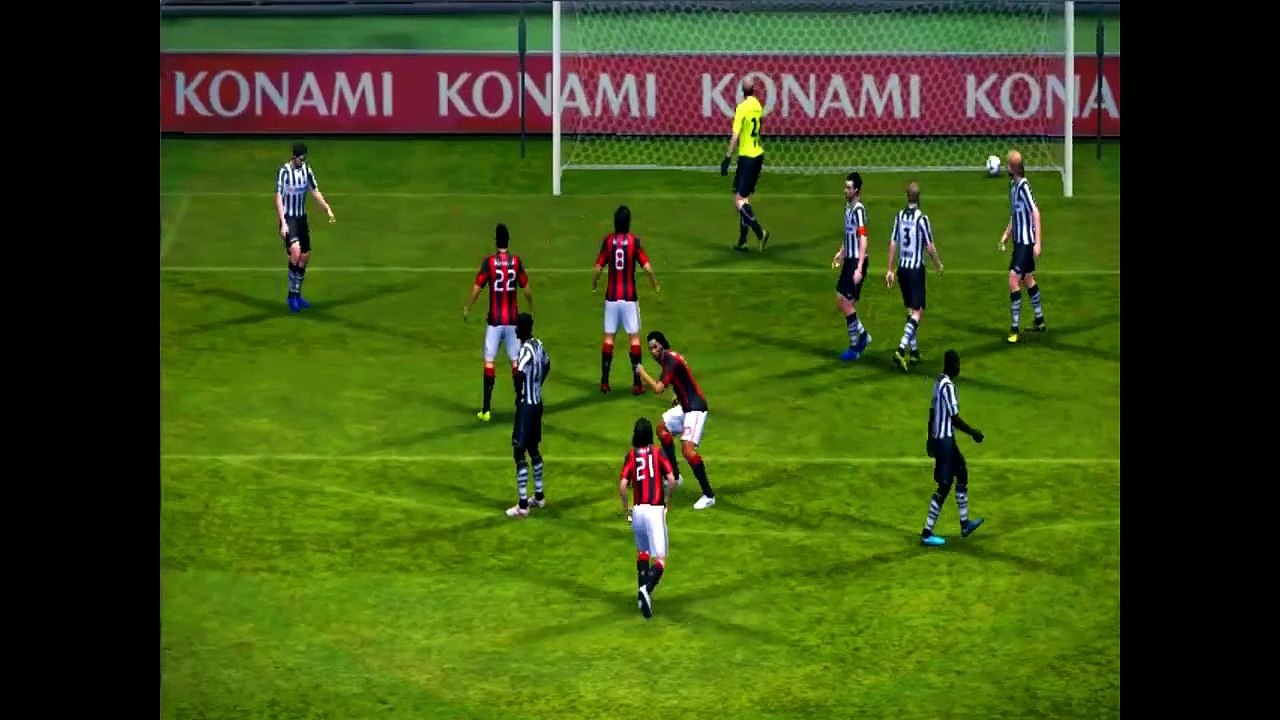 Ronaldinho | He scores a goal for AC Milan with a surprise shot  ! OMG | PES