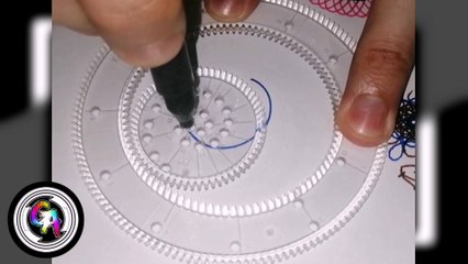 DIBUJANDO un interesante hipotrocoide con un espirógrafo. (VIDEO 47).