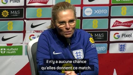 Angleterre - Wiegman insiste sur le fait que l'Écosse "ne donnera pas ce match"