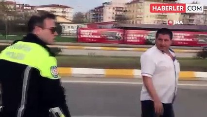 Edirne'de otobüs ile motosiklet ve otomobil çarpıştı, 1 kişi yaralandı