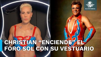 Christian Chávez rinde tributo al luchador "Cassandro" con vestuario en concierto de RBD