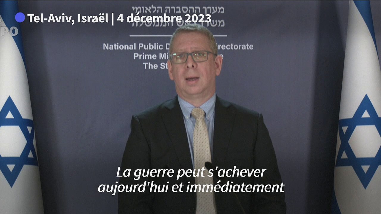 La guerre peut s'arrêter immédiatement "à deux conditions" dit le gouvernement israélien