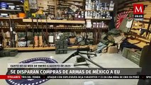 México registra incremento en compra de armas provenientes de EU