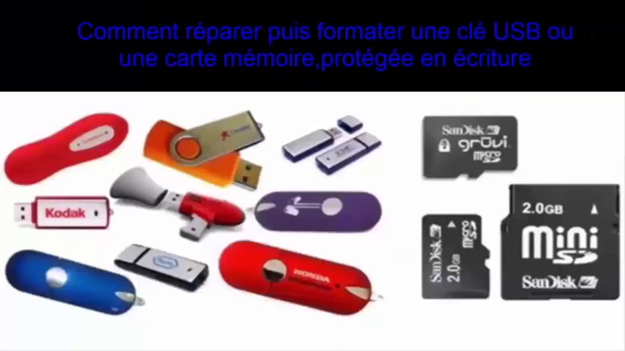 Comment réparer une clé USB ou une carte mémoire, protégée en lecture