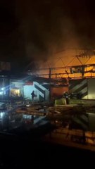 Ayancıkta kereste fabrikasında yangın