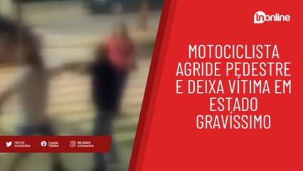 Motociclista agride pedestre e deixa vítima em estado gravíssimo em Ponta Grossa