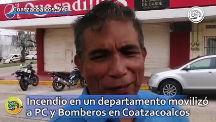 Incendio en un departamento movilizó a PC y Bomberos en Coatzacoalcos