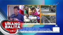 Dating Pang. Rodrigo Duterte, hindi dumating sa preliminary investigation para sa reklamong Grave Threats ni Rep. France Castro | UB