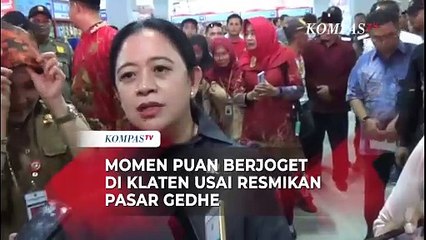Momen Puan Berjoget di Klaten usai Resmikan Pasar Gedhe