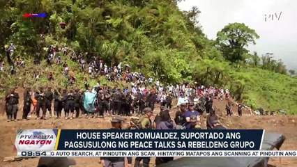House Speaker Romualdez, suportado ang pagsusulong ng peace talks sa mga rebeldeng grupo
