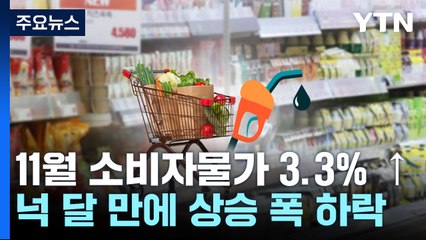 물가 상승률 넉 달째 3%대...농산물 13.6%↑ / YTN