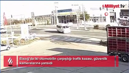 Elazığ’da kaza kameralara yansıdı