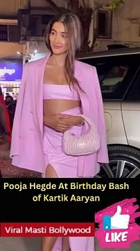 Pooja Hegde, Kriti Sanon and Tara Sutaria at Kartik Aaryan Birthday Bash Viral Masti Bollywood