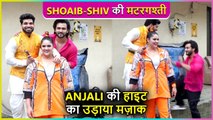 Shoaib and Shiv Make FUN Of Anjali Anand's Height At Jhalak Dikhhla Jaa Set