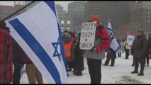 Migliaia in piazza a Ottawa sfidano la neve a sostegno di Israele