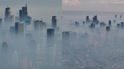 Foto Polusi Udara Selimuti Gedung Pencakar Langit Jakarta