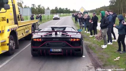 LOUDEST Aventador SVJ Novitec EVER__ Launch Controls_ Start Up_ Flames_ Accelerations_(1080P_60FPS)
