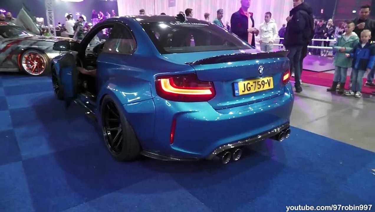 Tuned Cars revving at Carshow _ BIG Flames _ Bangs(720P_60FPS)