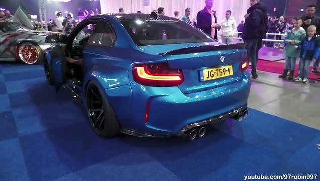 Tuned Cars revving at Carshow _ BIG Flames _ Bangs(720P_60FPS)