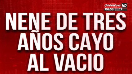 Nene de tres años falleció tras caer desde un balcón