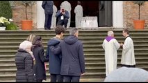 L'arrivo della famiglia Cecchettin alla basilica di Padova